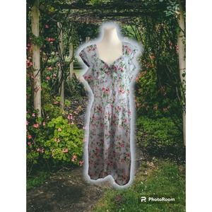 Chandni Dress Women XL 16/18 Floral Sweetheart Pastel Fit Flare Maxi Colorful